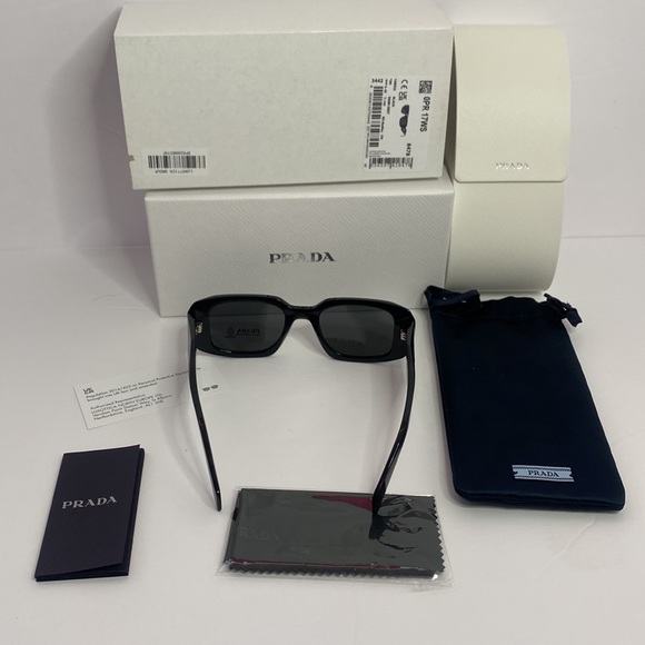 100%- Authentic- 💯- New - PRADA Sexy Men SPR 17W Black Sunglasses - Picture 8 of 13